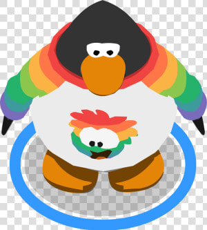 I Heart My Rainbow Puffle T shirt Ingame   Club Penguin Character In Game  HD Png Download