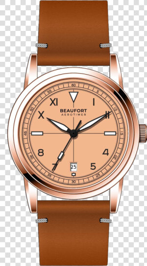 Salmon Rose Gold Automatic Watch   Beaufort Watch  HD Png Download