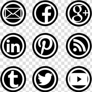 Social Network  Icons  Buttons  Social Network Icons   Social Networks Black And White  HD Png Download