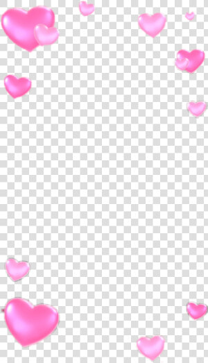  snapchat  filter  hearts  pink   Pink Hearts Snapchat Filter  HD Png Download