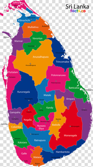 Picture   Sri Lanka State Map  HD Png Download