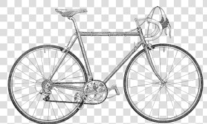 Old Bicycle Drawing   Specialized Secteur Elite  HD Png Download