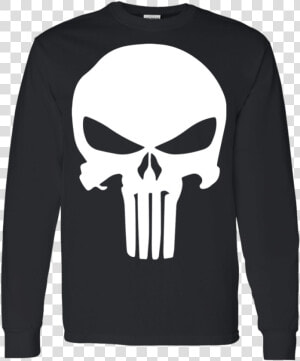 The Punisher Skull T shirt   Punisher Skull White  HD Png Download