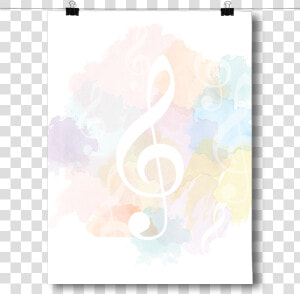 Treble Clef   Watercolor   Treble Clef Watercolor  HD Png Download