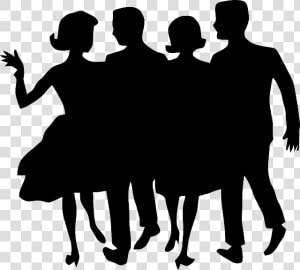 People  Dance  Dancing  Silhouette  Man  Woman  Party   Transparent 1950s Clip Art  HD Png Download