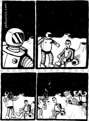 Space Helmet   Hilarious Comics With Unexpected Dark Ending  HD Png Download