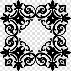 Visual Arts flower leaf   Damask Stencil Patterns  HD Png Download