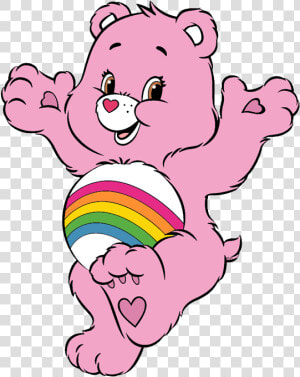 Clipart Stock Caring Clipart   Pink Care Bear Cartoon  HD Png Download