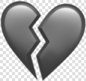 Broken Black Heart Emoji   Broken Heart Emoji Transparent  HD Png Download