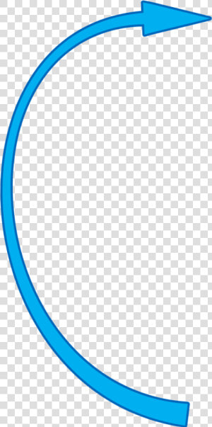 Blue Curved Arrow Png   Curved Arrow Line Clipart Blue  Transparent Png