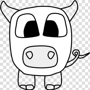 Pig  Big Eyes  Black And White  Cartoon Animal   Cartoon Bull Black And White  HD Png Download