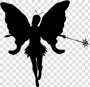 Fairy Silhouette Clip Art   Silhouette Clipart Of Fairies  HD Png Download