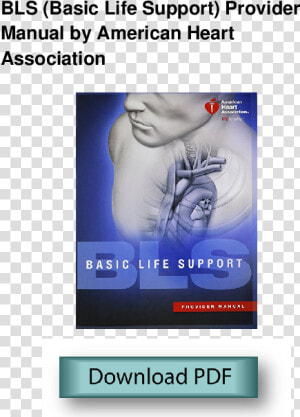 Basic Life Support Provider Manual American Heart Association  HD Png Download