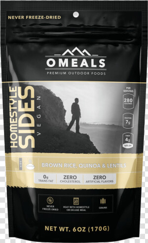 Omeals Brown Rice Quinoa Lentils 01   Packaging And Labeling  HD Png Download