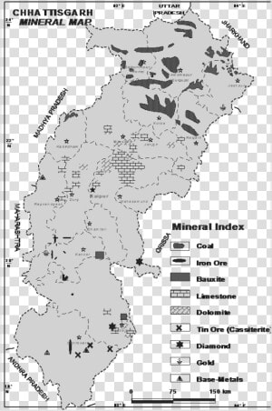 Annual Mineral Produce Worth     Industrial Map Of Chhattisgarh  HD Png Download