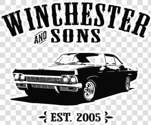 Transparent Impala Clipart   Silhouette Supernatural Impala Art  HD Png Download