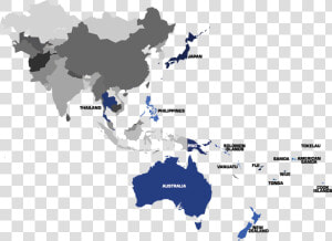 Asia Pacific Map Vector   Png Download   Vector Asia Pacific Map  Transparent Png