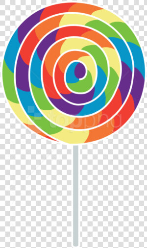 Lollipop circle clip   Rainbow Lollipop Png  Transparent Png