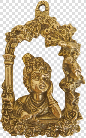 Decorative Brass Wall Hanging With Baby Krishna Playing   Emblem  HD Png Download