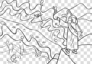 Exodus  Bible  Moses  Egypt  Ccx  Jewish  Judaism   Moses And The Red Sea Coloring Sheet  HD Png Download