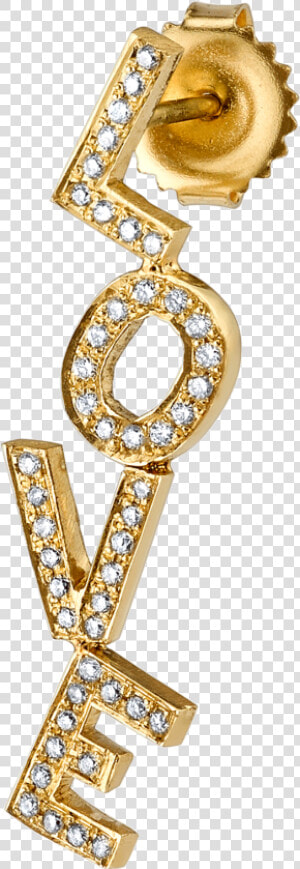 Custom Diamond Letter Earring   Body Jewelry  HD Png Download