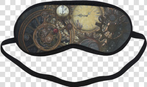 Painting Steampunk Clocks And Gears Sleeping Mask  HD Png Download