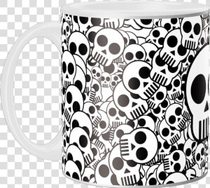 Caneca Personalizada Caveira   Png Download   Black And White Skull Texture  Transparent Png