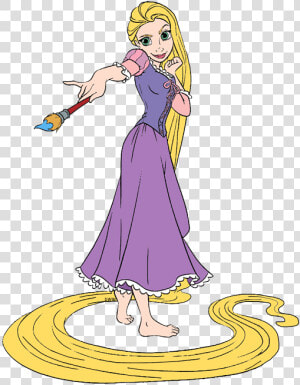 Paintbrush Rapunzel Painting Rapunzel Rapunzel With   Rapunzel With Paint Brush  HD Png Download