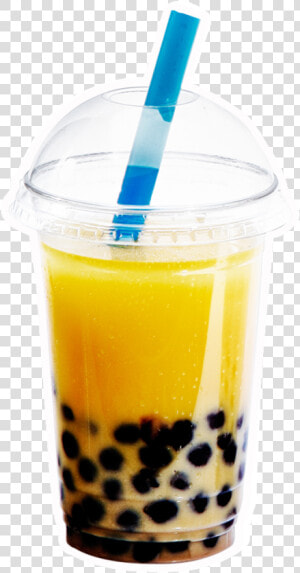 Milk Tea Boba Png Vector Transparent Download   Yellow Black Bubble Tea  Png Download