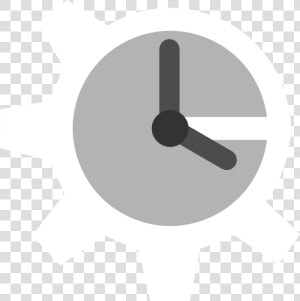 Clock White Gear Clip Art At Clker   Clock Gear Icon White  HD Png Download