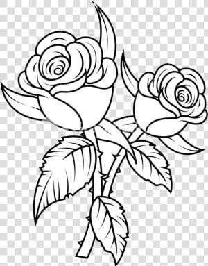 Rose Flower Black And White Clip Art Transparent Png   Rose Image Black And White  Png Download