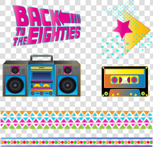 Eighties  Boombox  Retro  Music  Cassette  Technology  HD Png Download