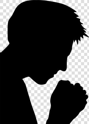 Boy  Faith  God  Human  Male  Man  People  Person   Silhouette Praying  HD Png Download