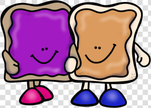 Peanut Butter And Jelly Free Download Best Clipart   Cartoon Peanut Butter And Jelly Sandwich  HD Png Download