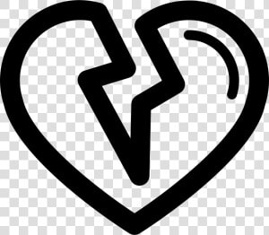 Broken Heart Outline Png   Imagenes Y Diseños De Corazones Rotos  Transparent Png