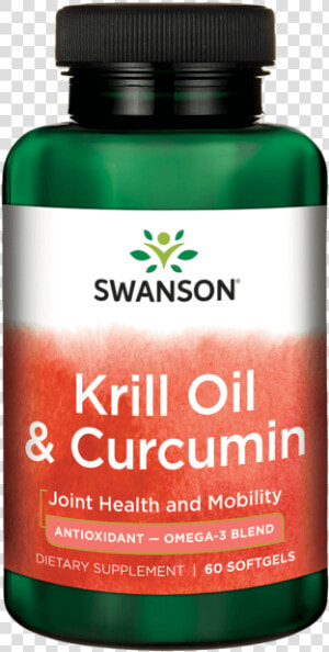 Swanson Krill Oil Amp Curcumin 60 Sgels   Cinetica De Primer Orden  HD Png Download