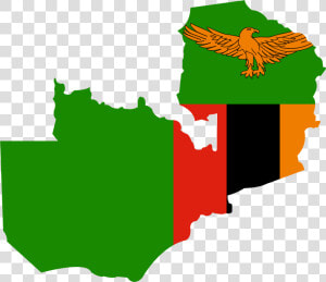 Zambia Flag And Map  HD Png Download