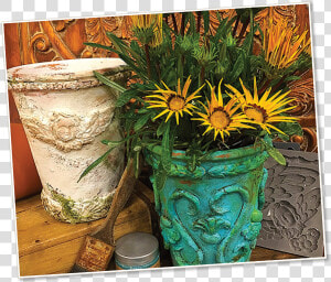 Image Of Italian Terracotta Pots   Gazania  HD Png Download