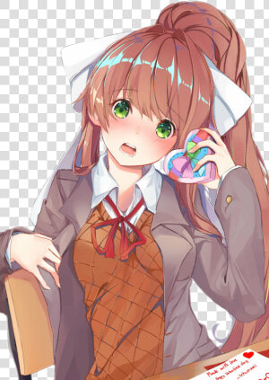  monika  ddlc  dokidokiliteratureclub  justmonika   Doki Doki Literature Club Monika Fanart  HD Png Download