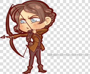 Transparent Katniss Everdeen Png   Chibi Hunger Games Katniss  Png Download