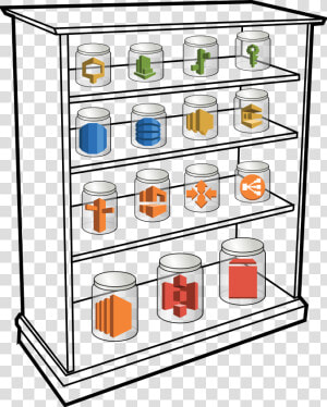 Aws Services Shelf Clip Arts   Shelf Clip Art  HD Png Download