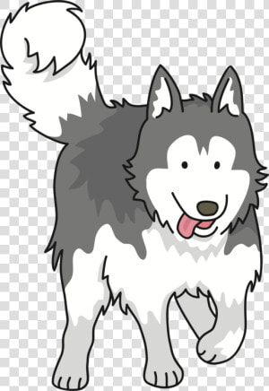 Line Art head siberian Husky  HD Png Download