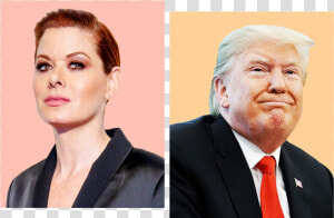 Debra Messing And Donald Trump   Businessperson  HD Png Download