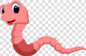 Transparent Earthworm Clipart   Worm Cartoon  HD Png Download