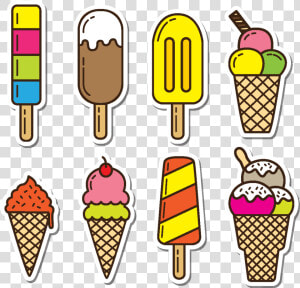 Sorvete De Cor Dos Desenhos Animados Sorvete Elemento   Ice Cream  HD Png Download