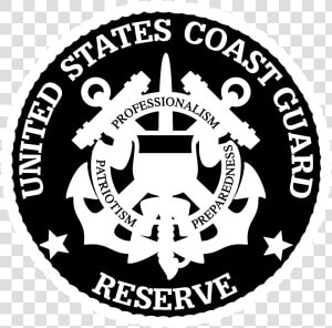 United States Coast Guard Reserve Logo Black And White   Emblem  HD Png Download