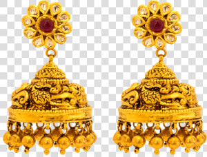 Gold Earrings Collections  South Indian Earrings Designs   Gold Earrings Design Png  Transparent Png