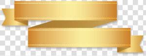 Golden Ribbon Banner Half Half With Fold Wedge End   Double Gold Ribbon Png  Transparent Png