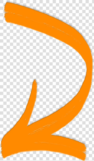 Sun Path Arrow Png   Hand Drawn Orange Arrow Png  Transparent Png