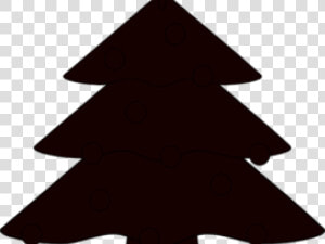 Christmas Tree Silhouette   Black And White Christmas Tree Vector  HD Png Download